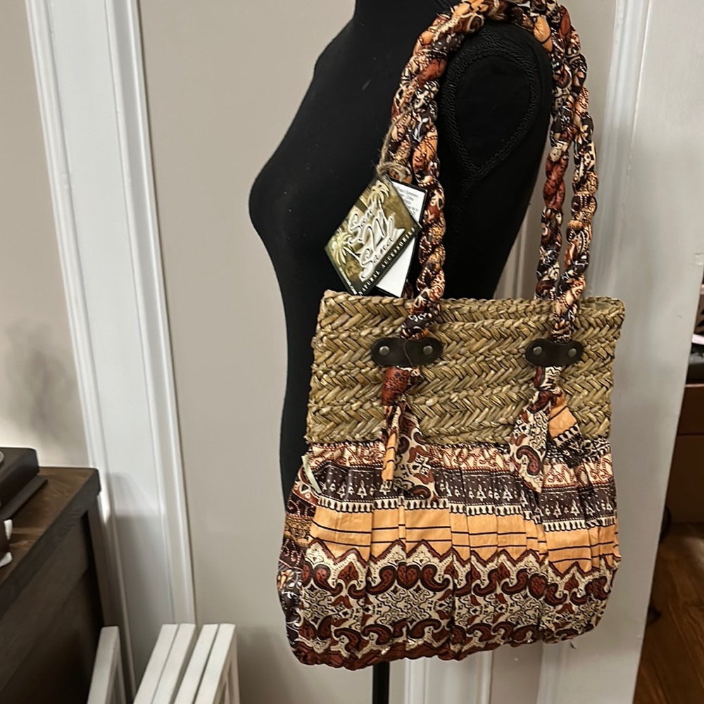 Sun And Sand Sun N Sand Handbag Purse Bohemian Cloth Weave Basket
